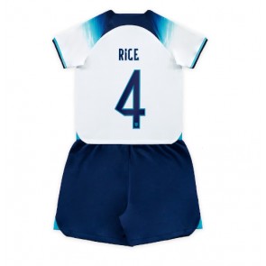 Engleska Declan Rice #4 Domaci Dres za Dječji SP 2022 Kratak Rukavima (+ kratke hlače)